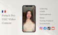 do professional ugc ads in french