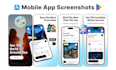 design app store screenshots, play store or app screenshots