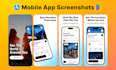 design app store screenshots, play store or app screenshots
