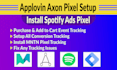 setup revcontent, mgid, applovin axon pixel conversion tracking