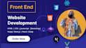 be your frontend web developer using react, HTML, CSS, bootstrap, and javascript