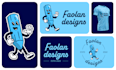 design a cartoon mascot, character logo