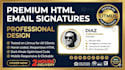 design a professional HTML email signature for gmail, outlook, and apple mail