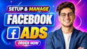 setup and manage facebook ads, advertising marketing campaign, fb or meta ads