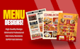 design amazing editable food restaurant menu