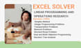 do operations research, linear programming using excel solver