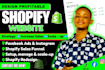 build shopify website design or redesign shopify dropshipping store facebook ads