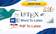 convert PDF, word or any document into latex