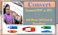 convert PDF or jpg to word or excel