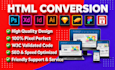 convert figma to html, xd to html, psd to html responsive bootstrap tailwind css