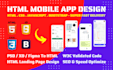 design mobile application using html css javascript, psd xd figma to mobile apps