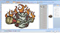 design embroidery digitizing logo into dst emb pes files