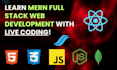teach you javascript, react js, mern full stack web development