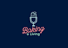 design energetic cookie baking podcast logo