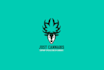 design marijuana leaf negative space logo
