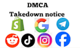 send dmca takedown notice to remove copyright infringement