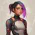 illustrate sci fi and 2d cartoon character concept art
