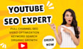 be your youtube SEO expert and help rank top 5