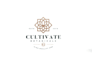 design modern geometric cultivate botanical logo
