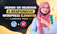 design or redesign a responsive wordpress elementor landing page