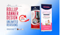 design roll up, retractable, signage, pull up, stand banner