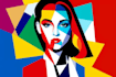 make unique cubism portrait and pop art