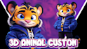 create cute 3d character modeling, animal, cartoon style and rendering