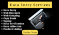do data entry, web research, copy paste
