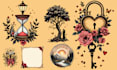 create custom logo old school traditional tattoo design