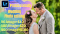 do wedding image editing and retouching in lightroom