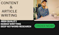 do article writing and content writing