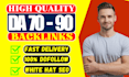creat nich relevant da 70 to 90 dofollow backlinks