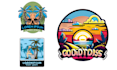 create skull mascot beach summer logo