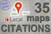 optimize google local page by creating 35 map citations