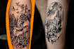 design a custom tattoo design, tattoo sleeve