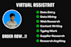 205 virtual assistant data entry webresearch writing content