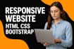 create a modern responsive website using HTML CSS bootstrap