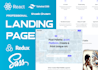 design responsive landing pages with react, tailwindcss, and modern UI and UX