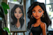 make a cartoon and caricature art illustration