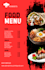 design food and restaurant menus to your needs using canva