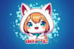 design logo with cute anime mascot