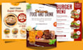 restaurant food menu, digital and TV screen menu design