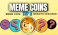 design meme coin website crypto token website solana, meme coin landing page