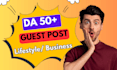 write and publish high da guest post with  dofollow backlinks