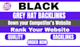 do high quality black grey hat SEO dofollow backlinks