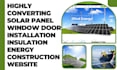design solar panel window door installation, insulation energy construction web