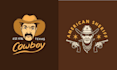 make animal mascot cowboy western logo