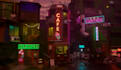 do 3d cyberpunk wallpaper background environment and concept art banner no ai