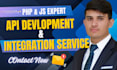 do API integration, api development, custom php laravel web api