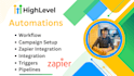 go high level automation and zap integration